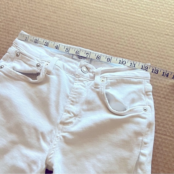 AGOLDE ankle skinny distressed jeans, white, size 26 - Picture 7 of 12